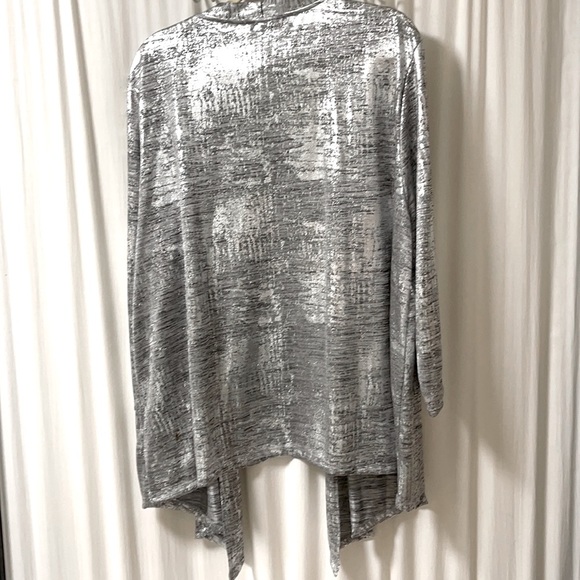 Silver Party Shirt with Attached Jacket - Picture 3 of 3